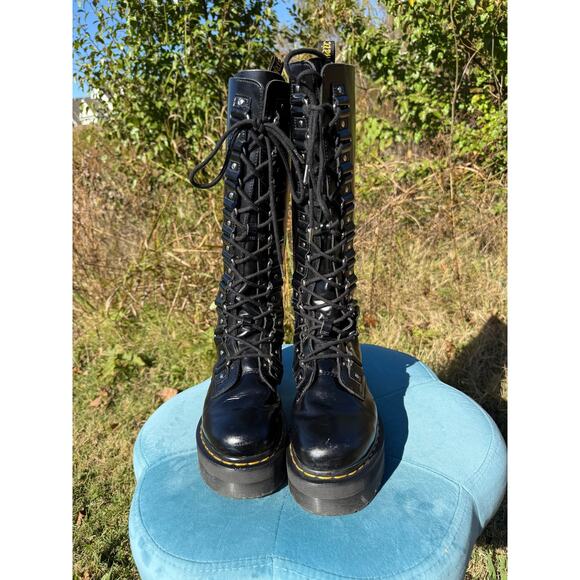 Britain XL 1b60 Knee High Doc Marten Platform Boots - Picture 5 of 7